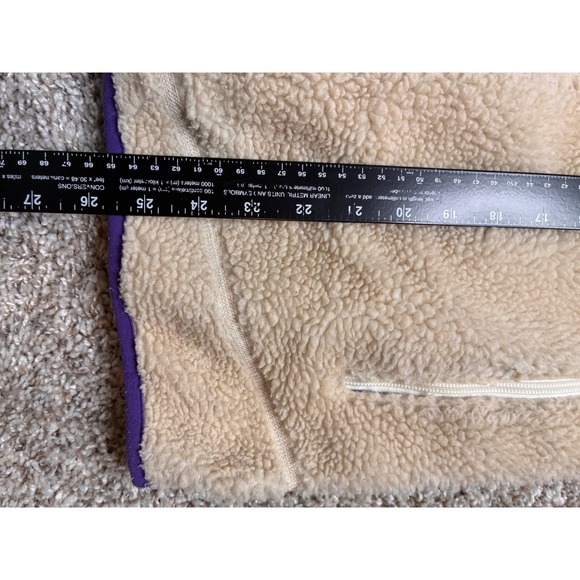 Patagonia Womens Classic Retro-X Fleece Vest Cream Purple Medium - Picture 4 of 9